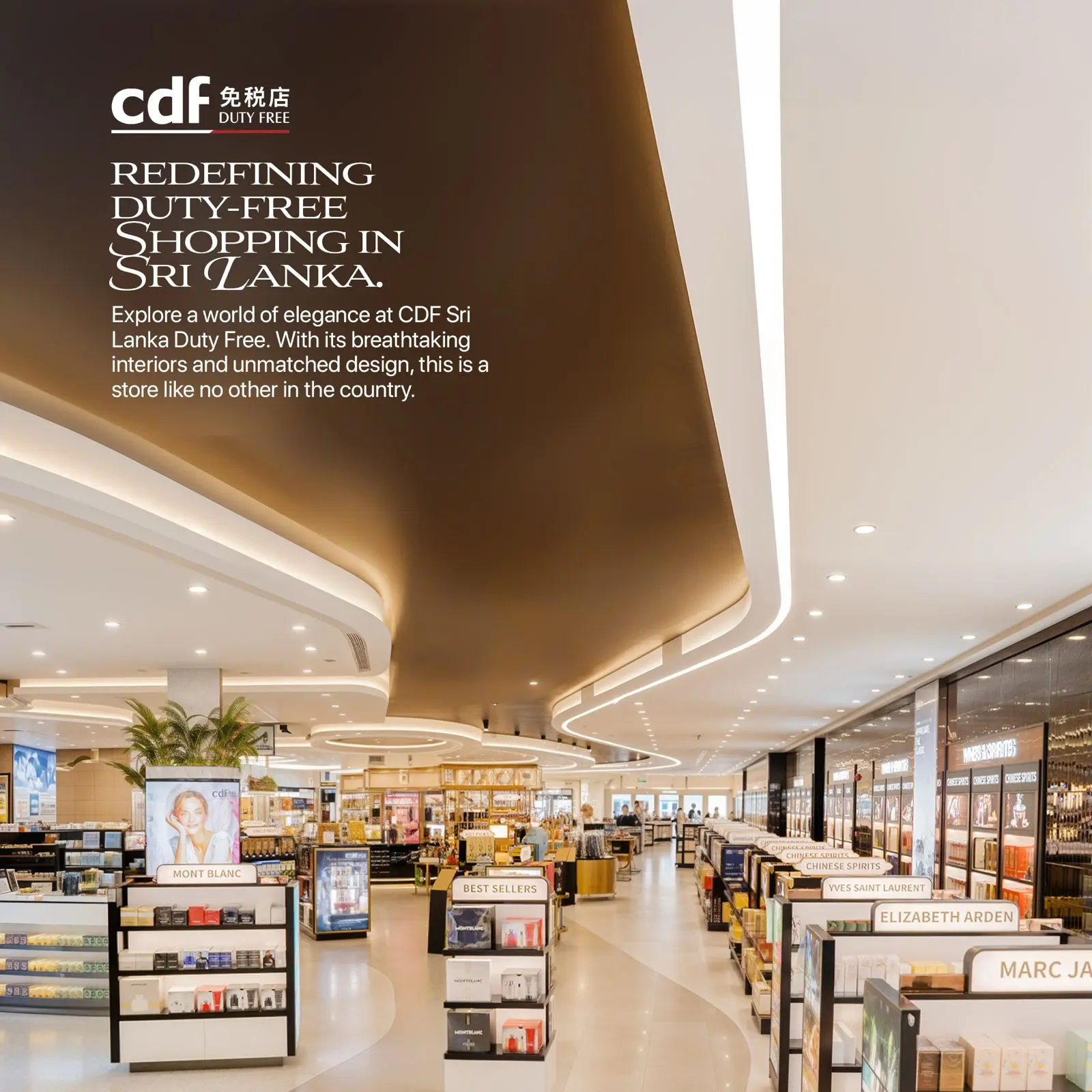 Port City Colombo interior with cdf signage and regional messaging.