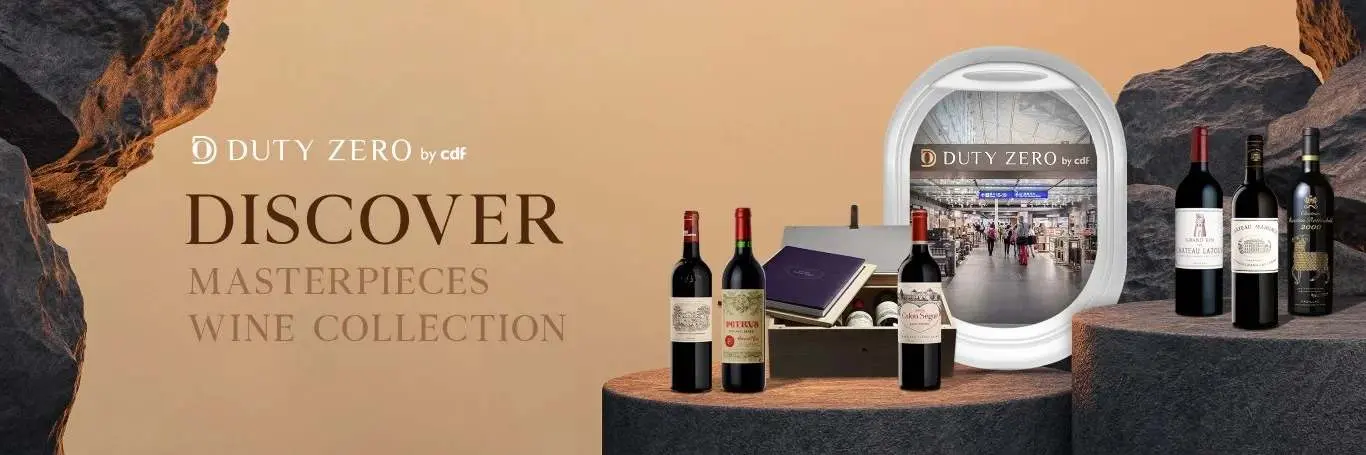Duty Zero “Discover Masterpieces” wine-collection key visual.