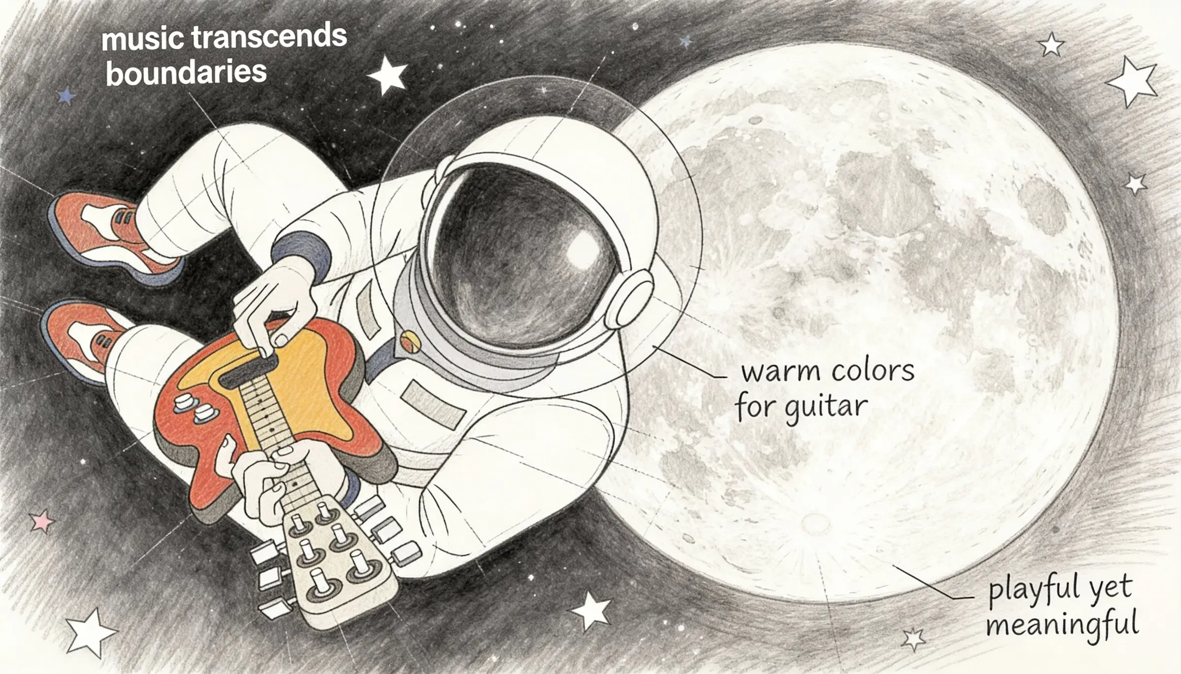 Early astronaut / exploration illustration sketch.